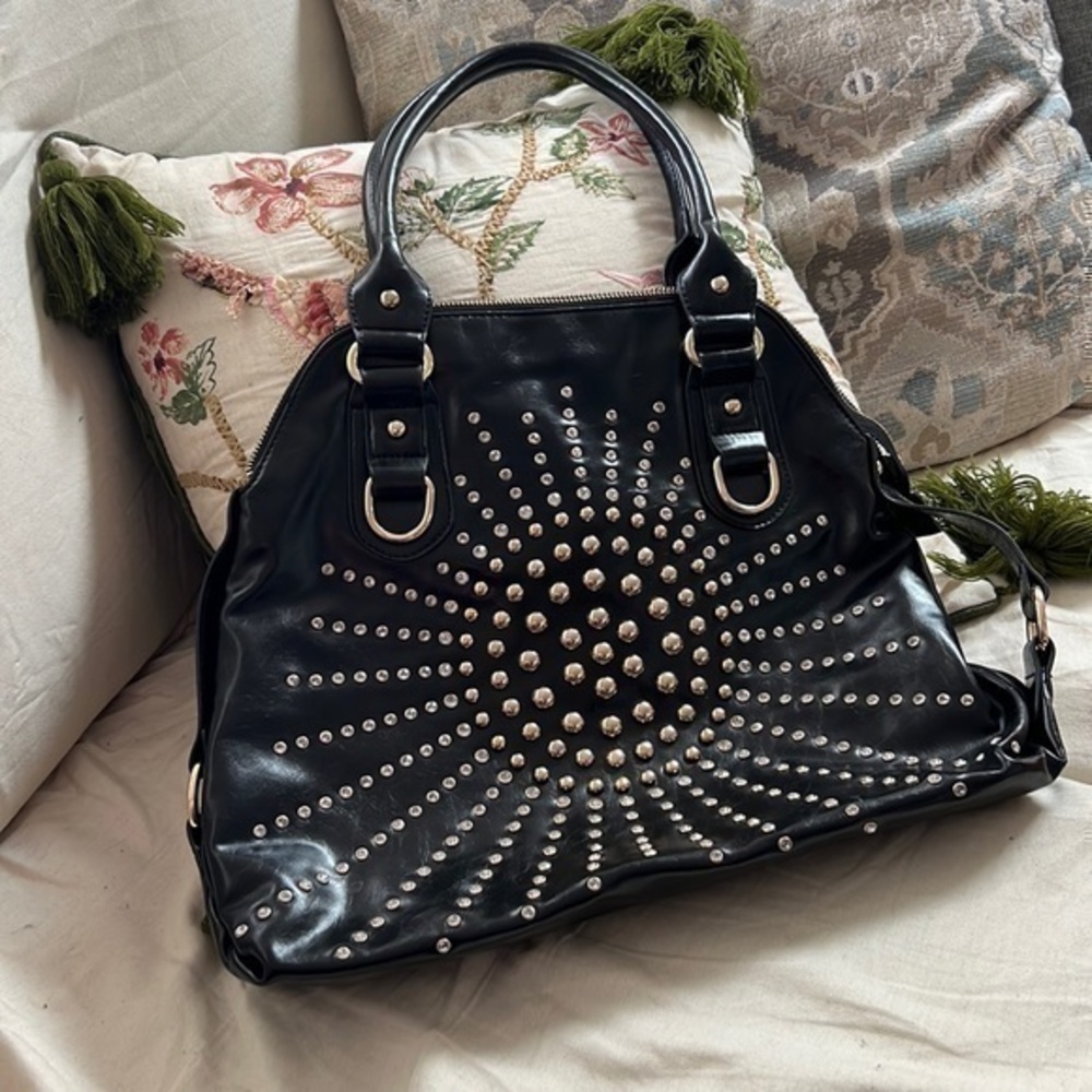 Black gold and clear bling purse absolutely stunning - Picture 1 of 4